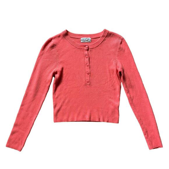 Urban Outfitters Knit Cardigan Button Henley Long Sleeve Size Large Womens - Picture 1 of 9